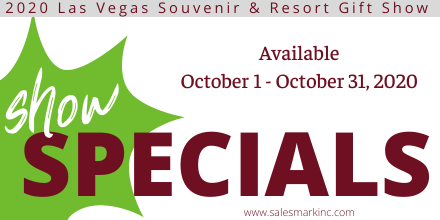 Salesmark1's tweet photo. We are EXCITED to inform you that the Show Specials intended for the recently cancelled 2020 Las Vegas Souvenir &amp; Resort Gift Show will be AVAILABLE to you October 1 - October 31, 2020. Available to EVERYONE!!!
https://t.co/sooQo2vP3w

@UnisonGifts @WesternWoodsInc https://t.co/Ie7SdtFLf4