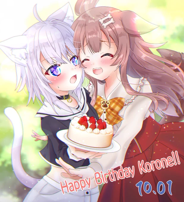 ころさんHappy Birthday!!!???
おたんじょうび会視聴しながら描きました～!!!

「ぉカゅ～～～すぅーーーきぃーーーー!!!」
おかころしか勝たん!!

#戌神ころね生誕祭2020 
#生神もんざえもん

#できたてころね 
#絵かゆ 