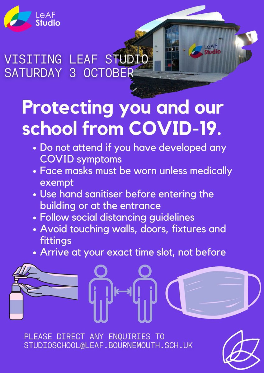 Are you visiting LeAF Studio this Saturday?

Please do not attend if you did not book an appointment.