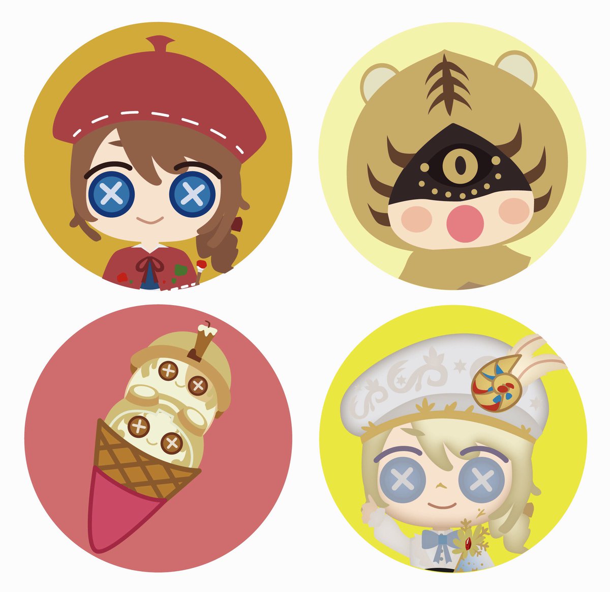 Mico 画家くんurとトラちゃん フリーアイコンです 第五人格イラスト Mico 画家くんurとトラちゃん フリーアイコンです 第五人格イラスト