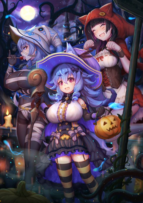 去年のハロウィン絵なかなか気に入ってる
今年はもっと良くなりそう
来年は5人

今年はあまりうちの子連中を描けなかった 