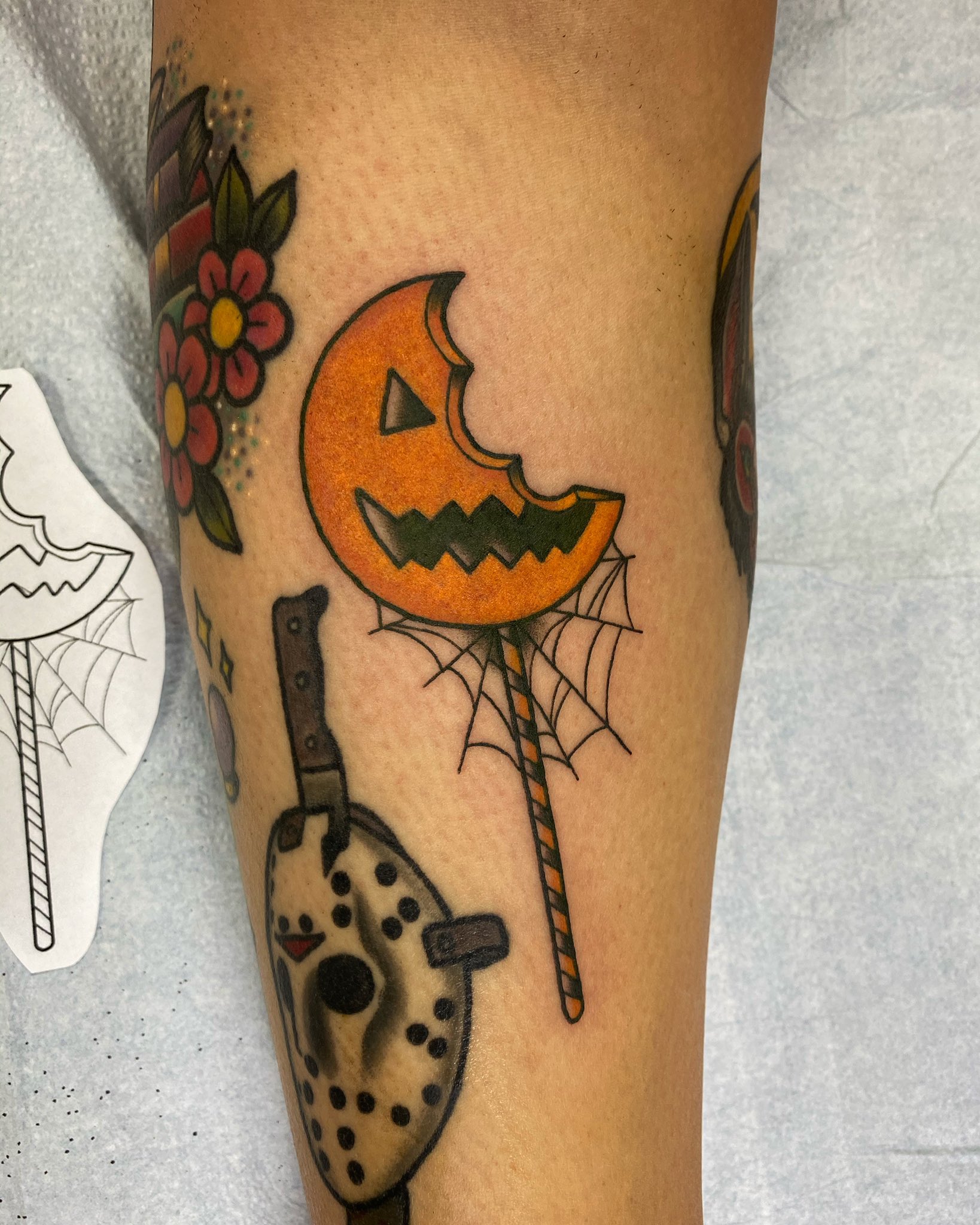 Trick R Treat Tattoo Flash Poster Digital Art by Joshua Williams  Pixels