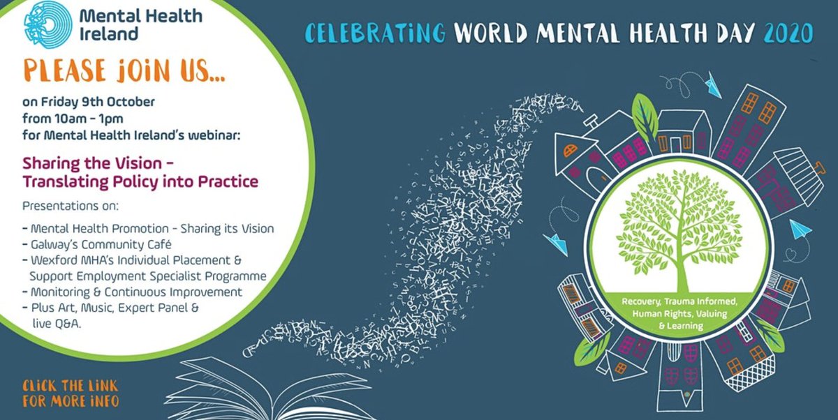 Please do join our colleagues at @MentalHealthIrl for their upcoming webinar on #sharingthevision translating #policy into #practice next Friday October 9th eventbrite.ie/e/sharing-the-…