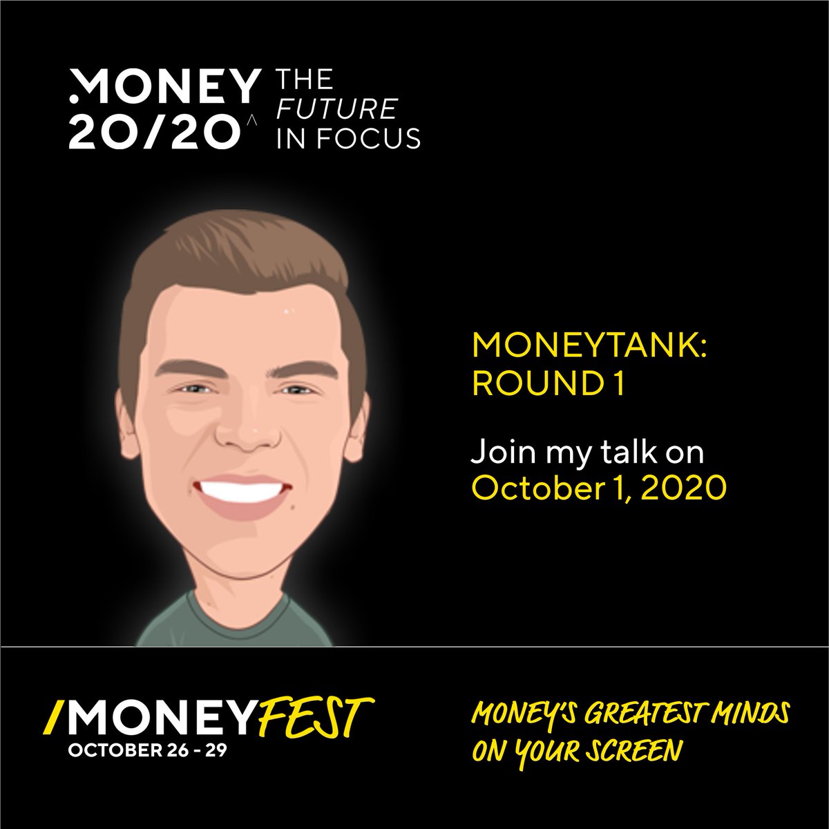 getbuckle's tweet photo. Buckle's own Bob Dougherty says: #BuckleUP! and Join my @money2020 talk Thursday, Oct. 1 at 12pm EST
#MoneyFest #MoneyTank #Money2020
https://t.co/jxvIenY1Ys https://t.co/ejf6XY5Nw9