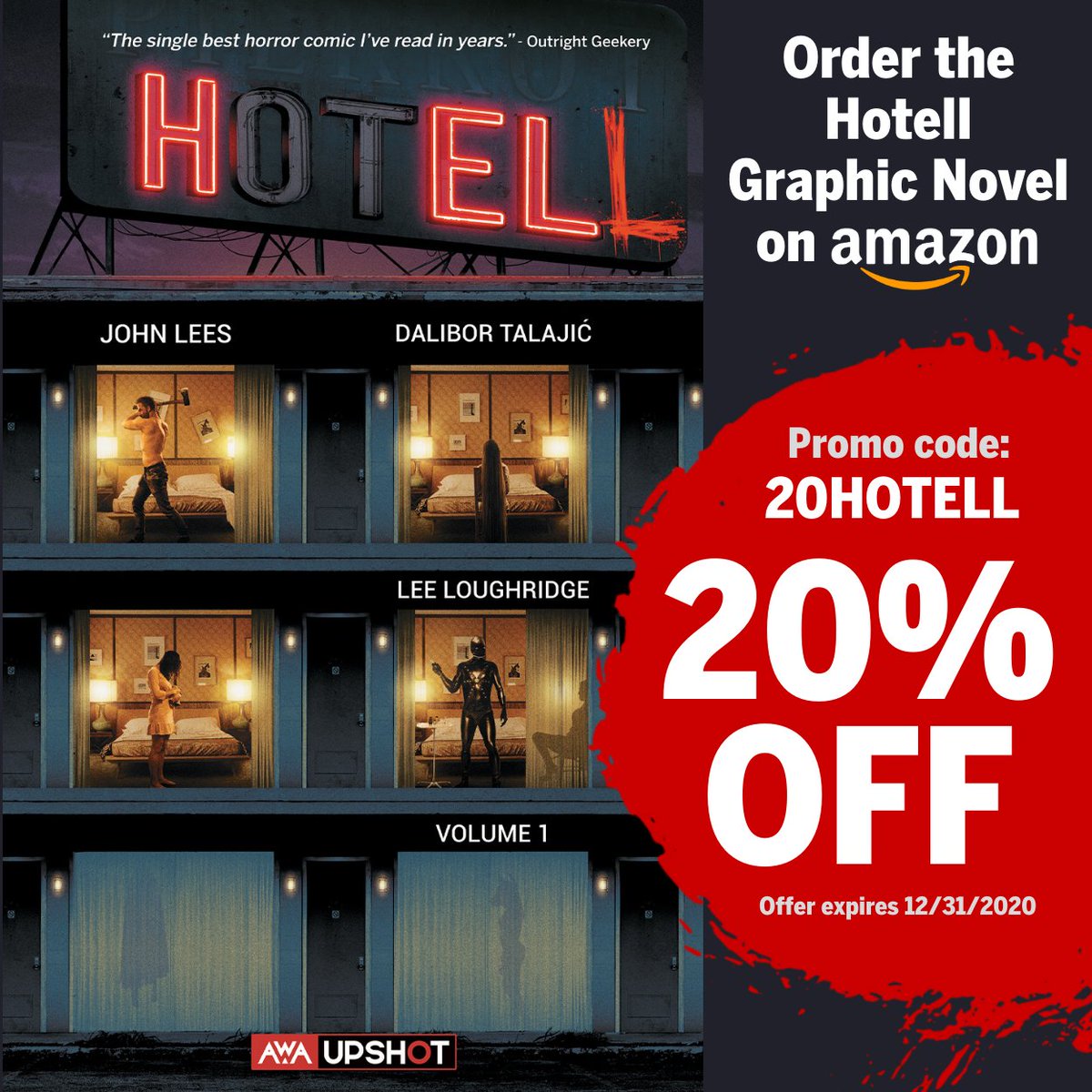 johnlees927's tweet photo. I shared this prematurely before, but now I can confirm the promo code is live as of today! Get 20% off the already bargain price of HOTELL when you order from Amazon! https://t.co/5Ptpm3JNAp https://t.co/eR4ay71r6g