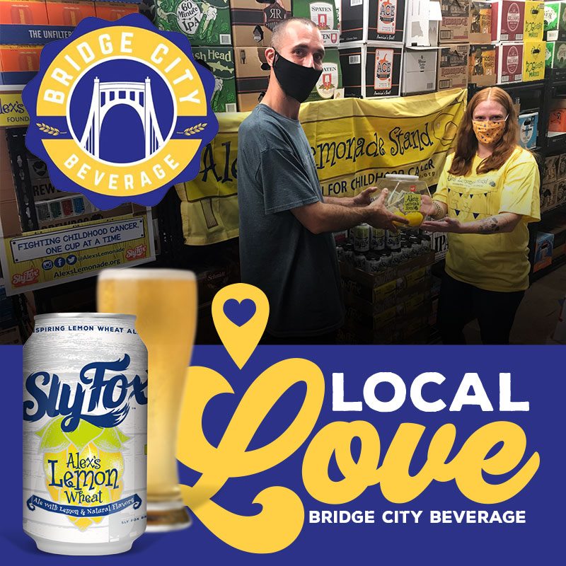 SlyFoxBeer's tweet photo. We’re spreading some #LocalLove to our friends at @bridgecitybev. They championed our Alex’s Lemon Wheat Ale this summer, and they raised an additional $1,000 for @AlexsLemonade with their own lemonade stand! 

#SupportLocal #Pittsburgh https://t.co/nmYmoD26vc