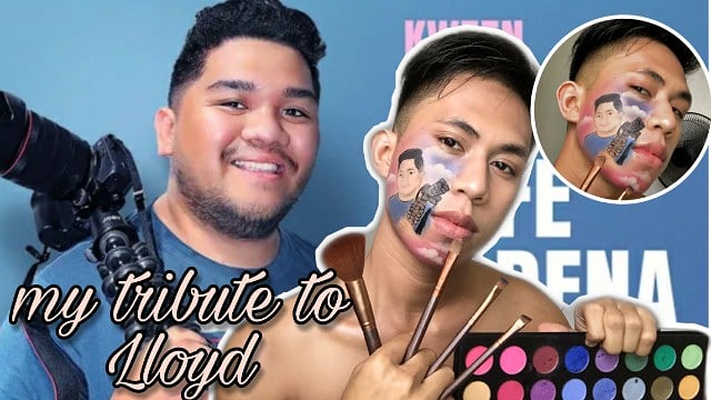 RoaTonton's tweet photo. I draw Kween Lloyd Cadena on my face using make up as my tribute to him .
#KweenLC
#lloydcafecadena
To Kween LC this makeup creation is for you ❤. 
here's the video 👇
https://t.co/HPWU1cIXXp https://t.co/N0IaIoyasQ