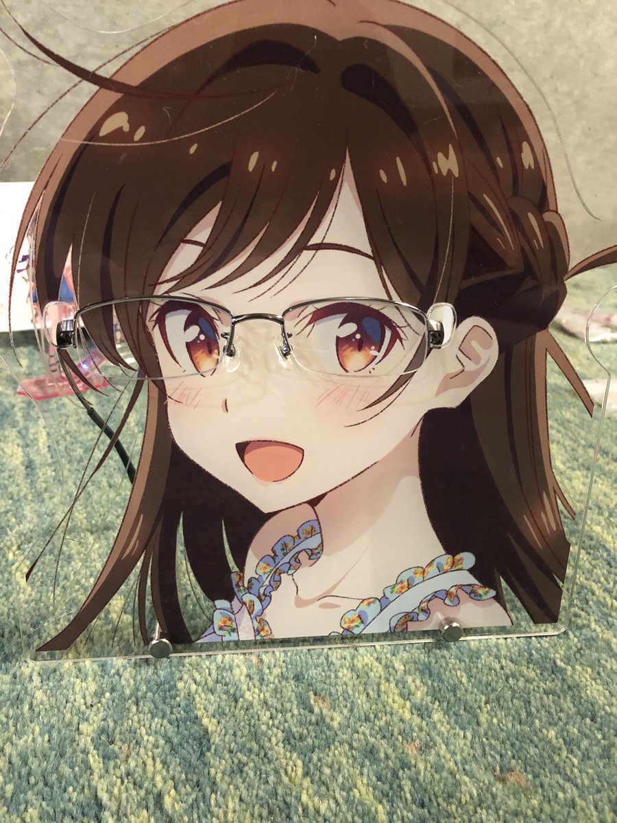 1girl glasses brown hair smile open mouth brown eyes looking at viewer  illustration images