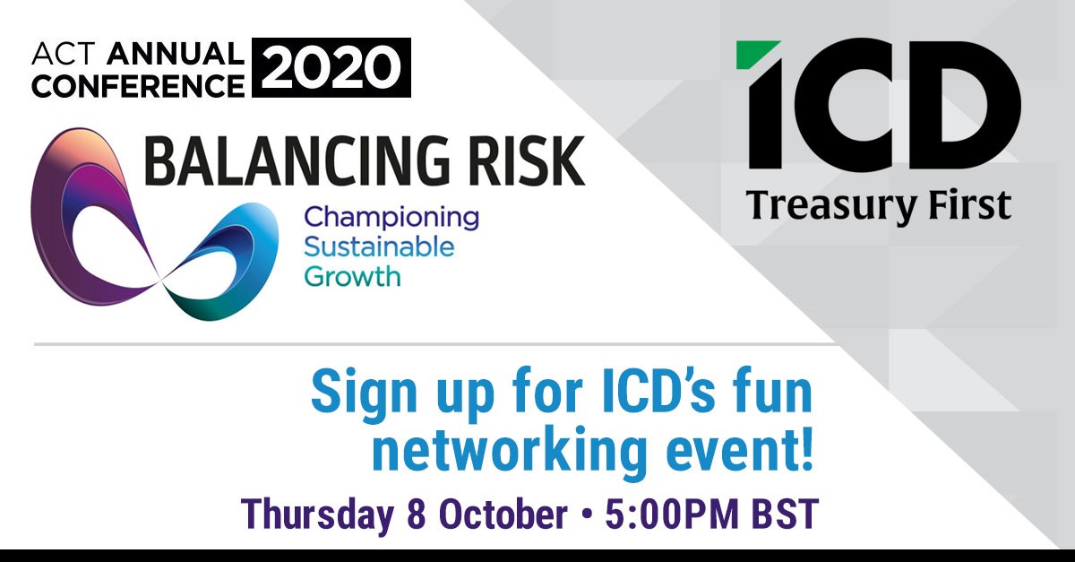 ICDPortal's tweet photo. Our popular wine-tasting event is back! Un-wine during the ACT Annual Conference with your treasury peers at Institutional Cash Distributors (ICD)'s Virtual Wine-Tasting event on 8 October. Sign up now, space is limited https://t.co/oSTDTSVfXt

#treasurymanagement #ACTAC20 https://t.co/UjdUSJc9qd