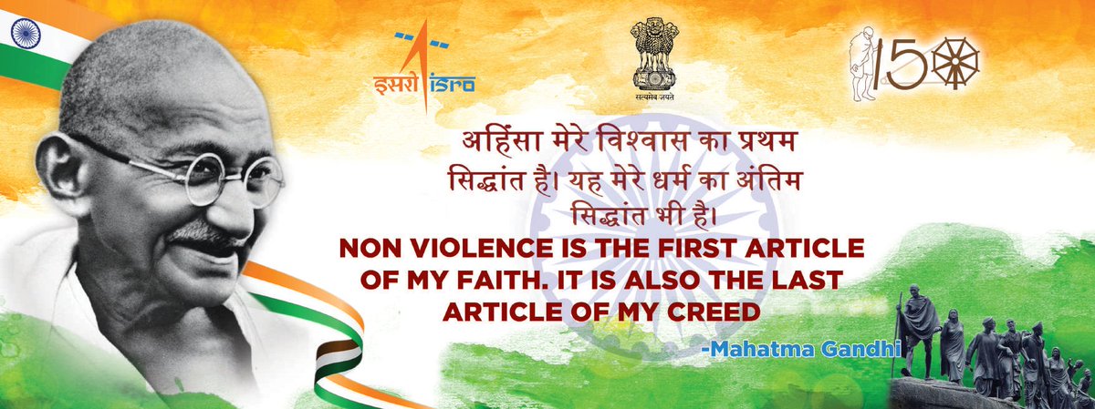 isro's tweet image. As part of 150th birth anniversary celebrations of Mahatma Gandhi, #ISRO organised webinar and conducted various events &amp;amp; competitions for all employees.

#Gandhi150 #Mahatma150 #MahatmaGandhi