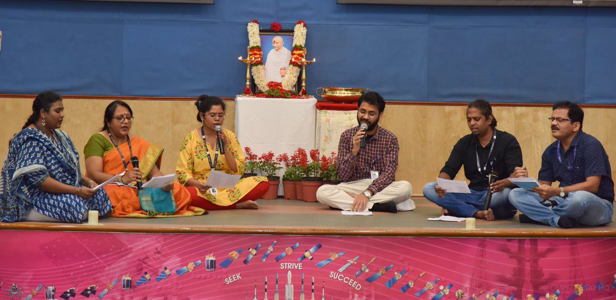 isro's tweet image. As part of 150th birth anniversary celebrations of Mahatma Gandhi, #ISRO organised webinar and conducted various events &amp;amp; competitions for all employees.

#Gandhi150 #Mahatma150 #MahatmaGandhi