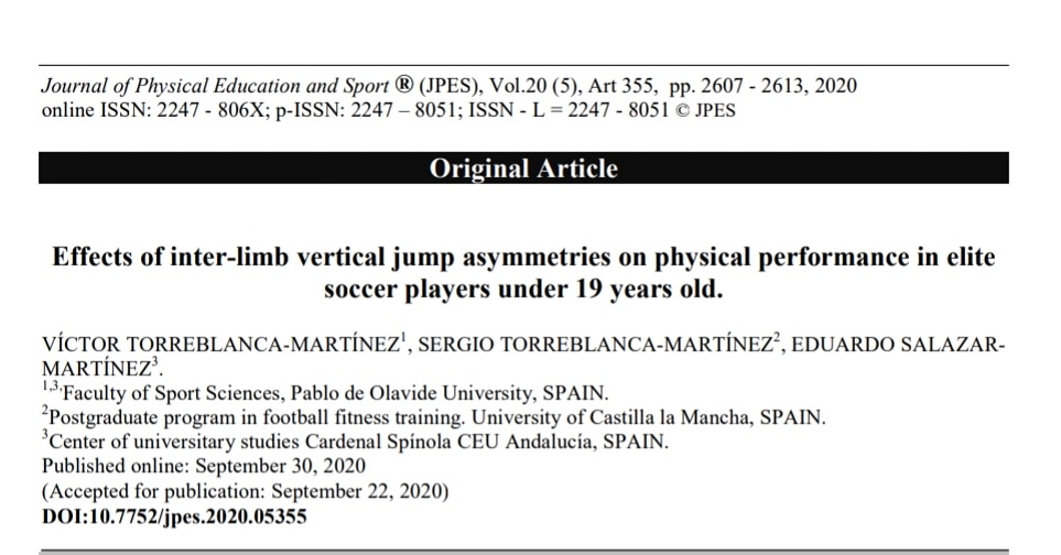 Primer artículo publicado en una revista científica. Con suerte, el primero de muchos.
Muchas gracias a todas las personas que lo han hecho posible. Sin vosotros sería imposible. Sobre todo a mi hermano y compañero <a href="/VictTorreblanca/">Víctor Torreblanca</a> , Edu y todos los jugadores y cuerpo técnico ⚽