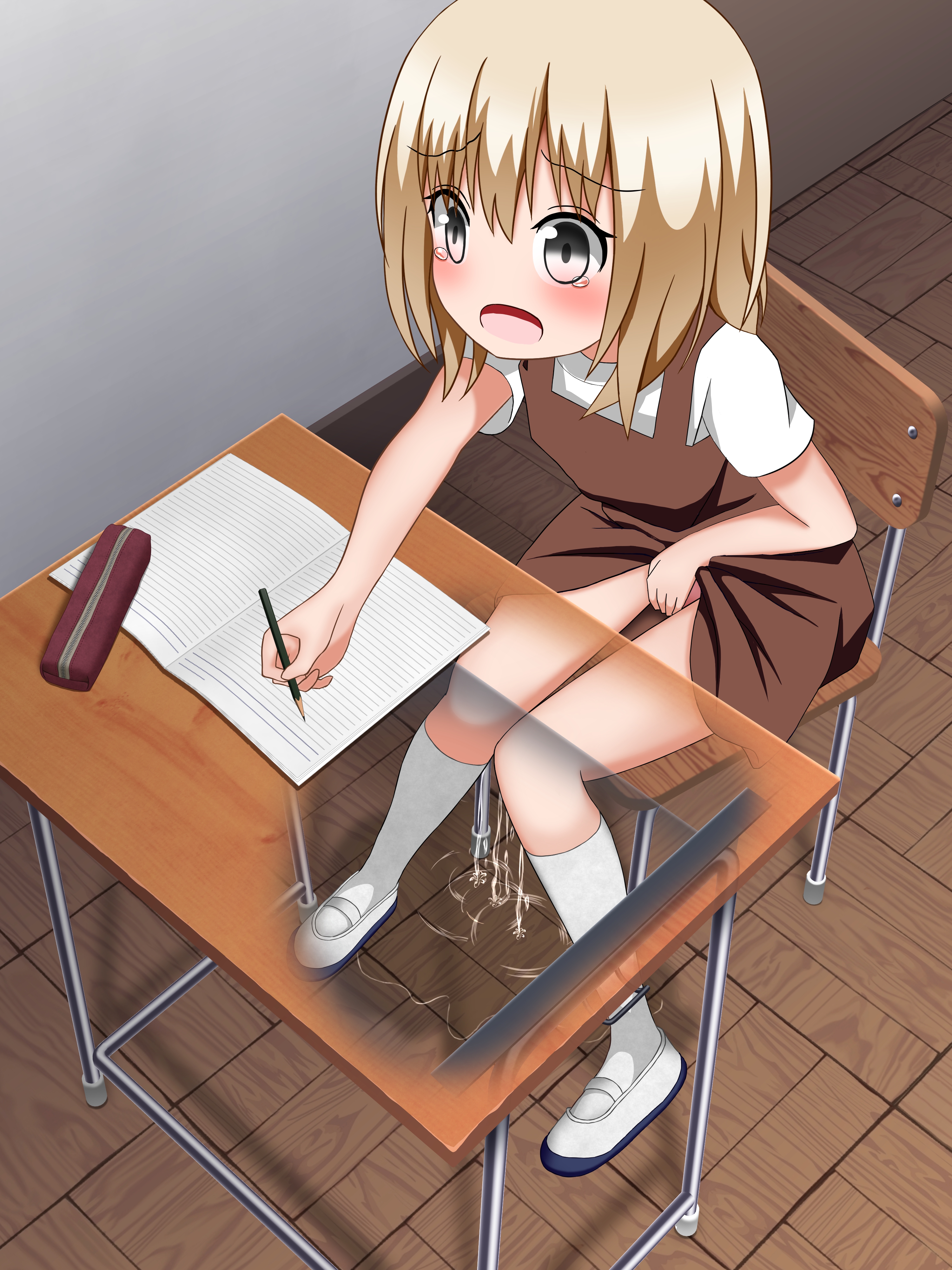 てとら Al Twitter 以前 描いた授業中におもらしした女の子の絵 少し修正してニコニコ静止画に上げました 授業中 てとら さんの イラスト Nicoseiga Im T Co Hmc7ctqor9 T Co Jngdjwfd Twitter