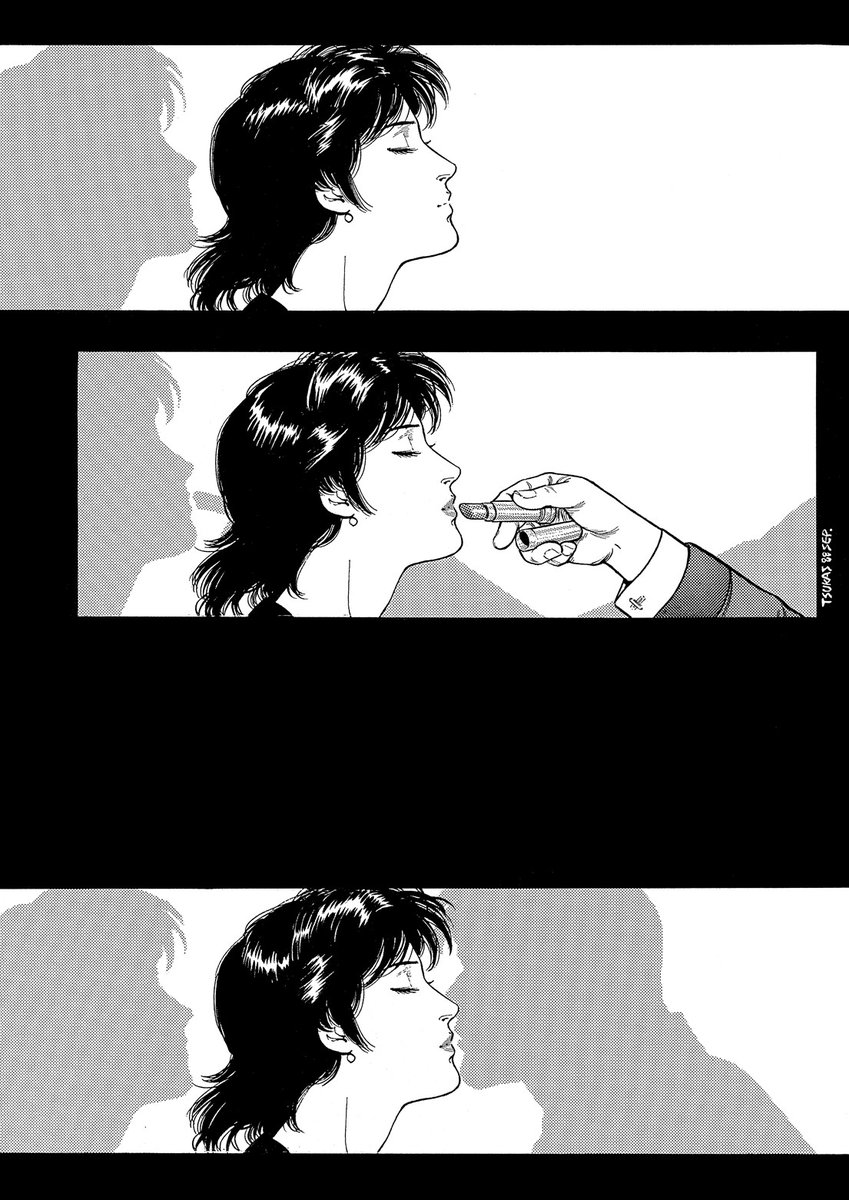 181 こずえの夢 おめかししてシルエットの獠とキスする香 336 シティーハンター漫画公式 ﾐの漫画