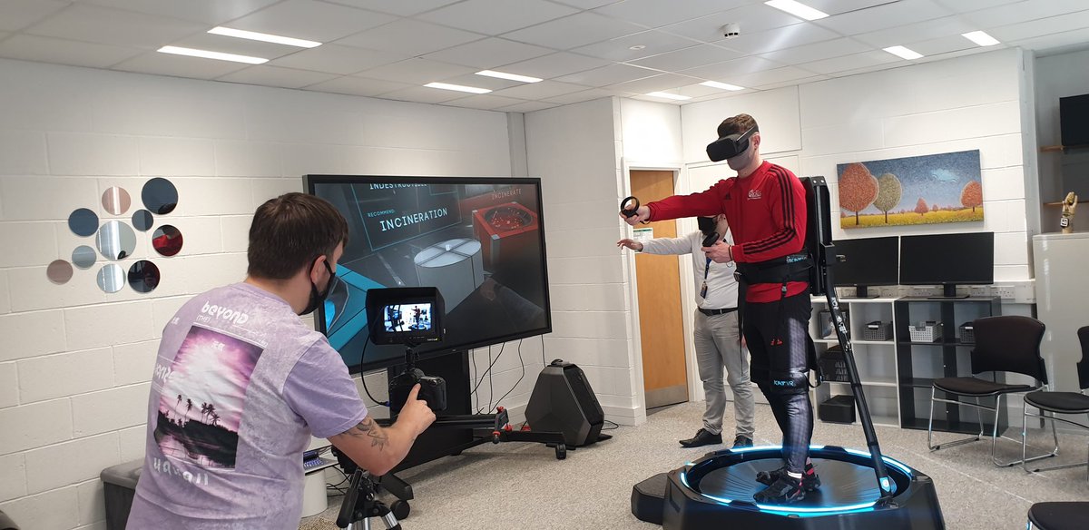 WaltonInst's tweet photo. Shooting a promo video this morning for our new #MixedReality lab funded by @EITechGateway Thanks to @ArenaWit and Roundhouse Videos for assisting us today. #waterford #VR #AR #interactivetechnologies #SMEs https://t.co/Vykt81KSVn