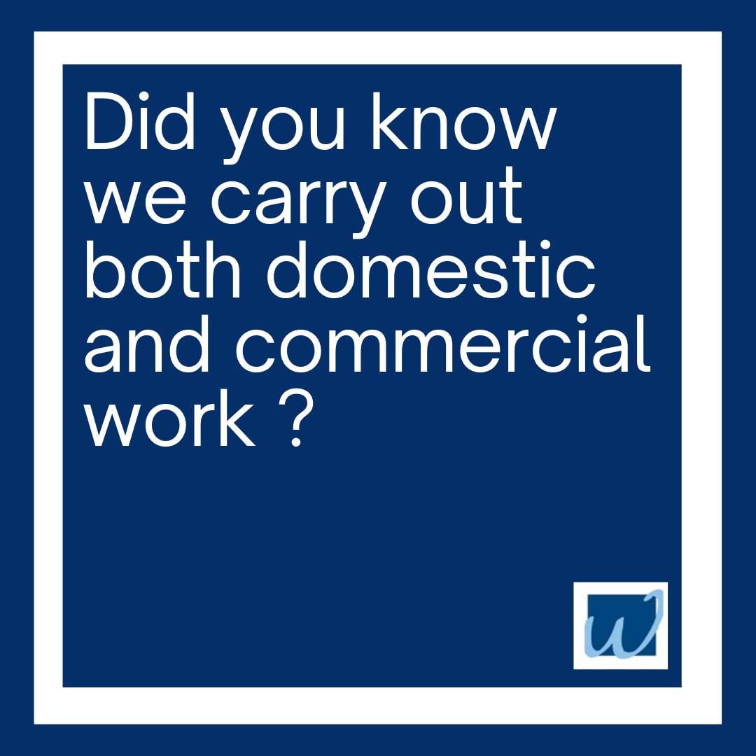 WakefieldsCBS's tweet image. Did you know we carry out both domestic and commercial work ?