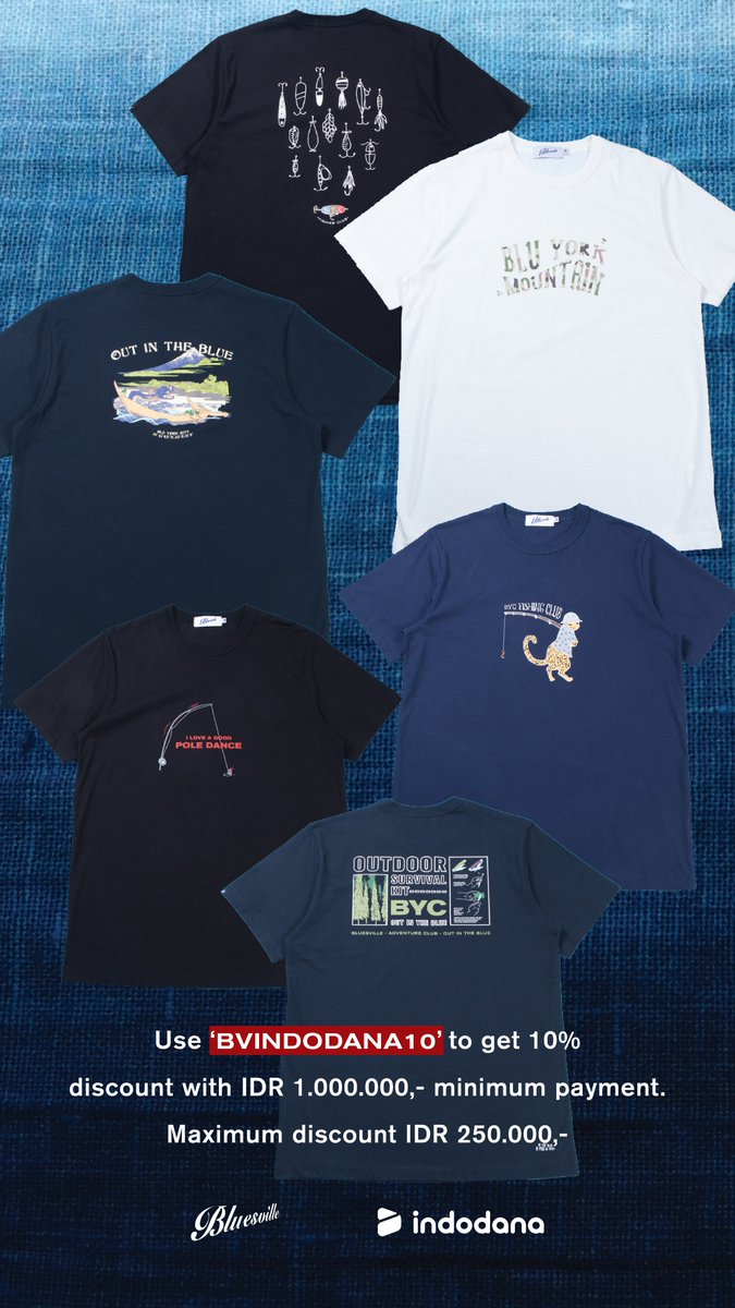 We're having a promo collab with Indodana Paylater that you can use directly on our webstore. Head to thebluesville.com/indodana-promo… to know more of terms and conditions