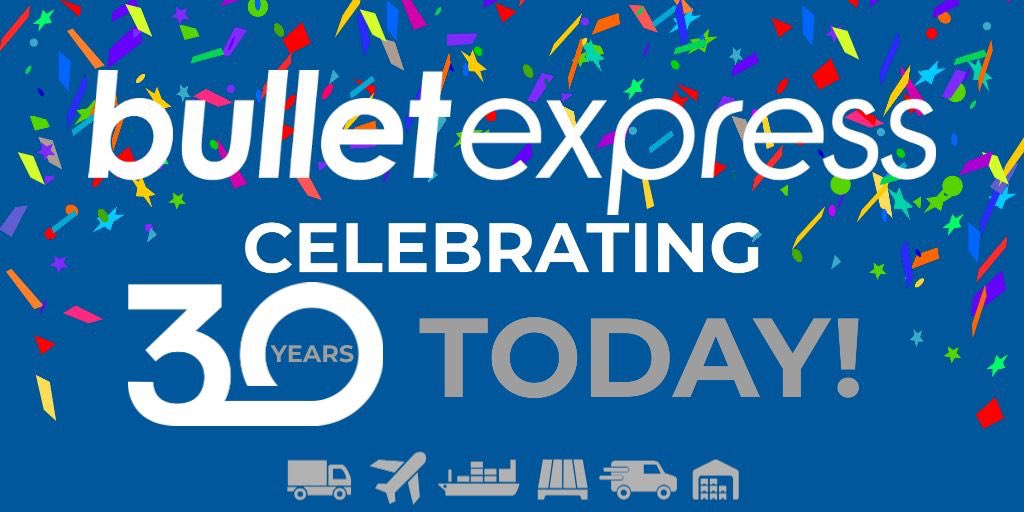 BulletExpressUK's tweet photo. 30 years ago today with one van, one driver, and no phones.
Thank you to all our customers and suppliers for all your support.
We also wouldn’t be where we are today without the dedication, hard-work given from our amazing and diverse team of people, on a daily basis.
#BE30 https://t.co/MX4MQv9fLI