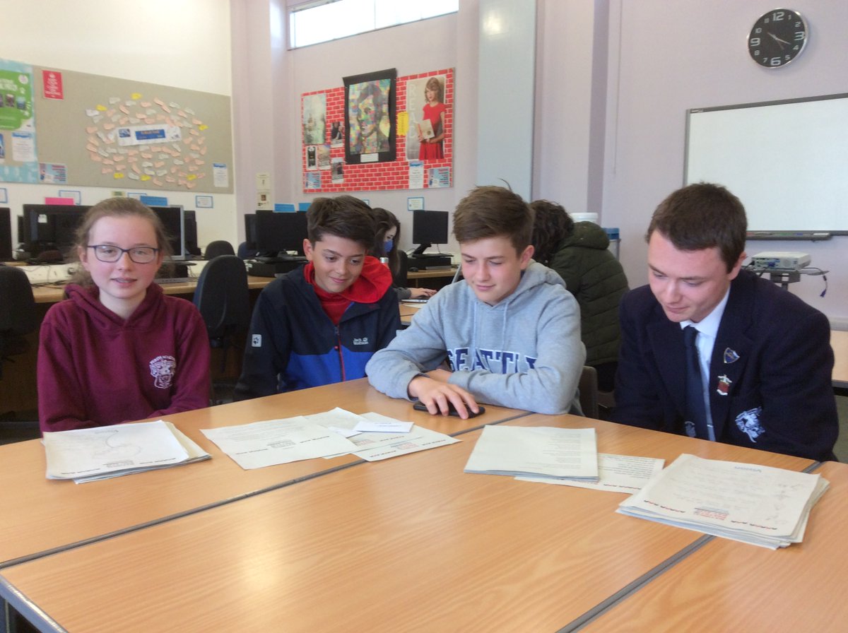 PerthAcadLib's tweet photo. Thanks to Louis @AcademySPLT, Harry, Euan & Hanna for judging our @PoetryDayUK entries from @perthacademy . 80 entries were narrowed down to three winners! Names later today. #perthacademy #poetrydayuk https://t.co/9UnAGzoRbQ