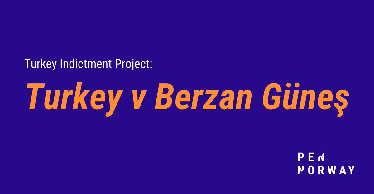 PEN_Norway's tweet photo. PEN Norway’s Turkey Indictment Project 2020:
Read the full report on journalist Berzan Güneş Indictment Report by Clarissa Fondi & Hannah Beck here >> https://t.co/BqmmIWjBat
#ruleoflawTurkey #TurkeyIndictmentProject #BerzanGüneş https://t.co/pm0fwUM7rU
