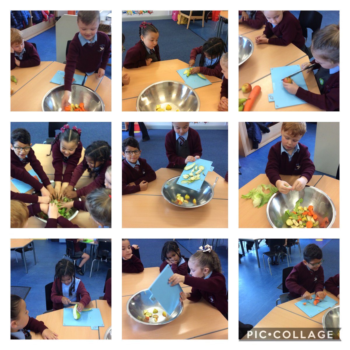 Faith_Year2's tweet photo. More of year 2 having fun working together, to follow instructions containing imperative verbs, to prepare our dinosaur food.#English #imperativeverbs @FaithPrimary https://t.co/M0GqFpQqjN