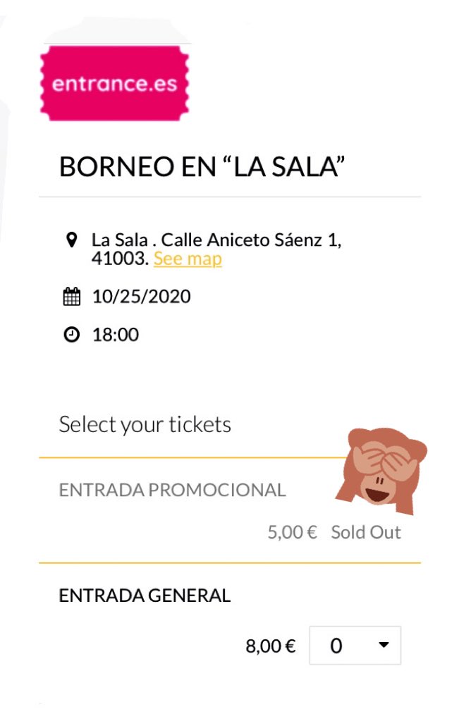 📌25 de OCTUBRE en <a href="/LaSalaSVQ/">la Sala</a> 
📣ÚLTIMAS ENTRADAS EN!!
entrance.es/en/events/born…
#somosborneo #conciertosensevilla