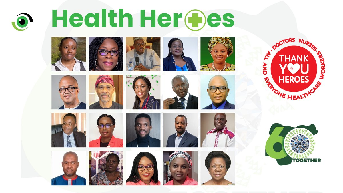 As we celebrate our beloved country today #NigeriaAt60, we honour our final 20 #HealthHeroes.

Their perseverance and resilience has improved health outcomes in Nigeria.

To everyone not mentioned and making a difference, you are all our #Heroes. THANK YOU