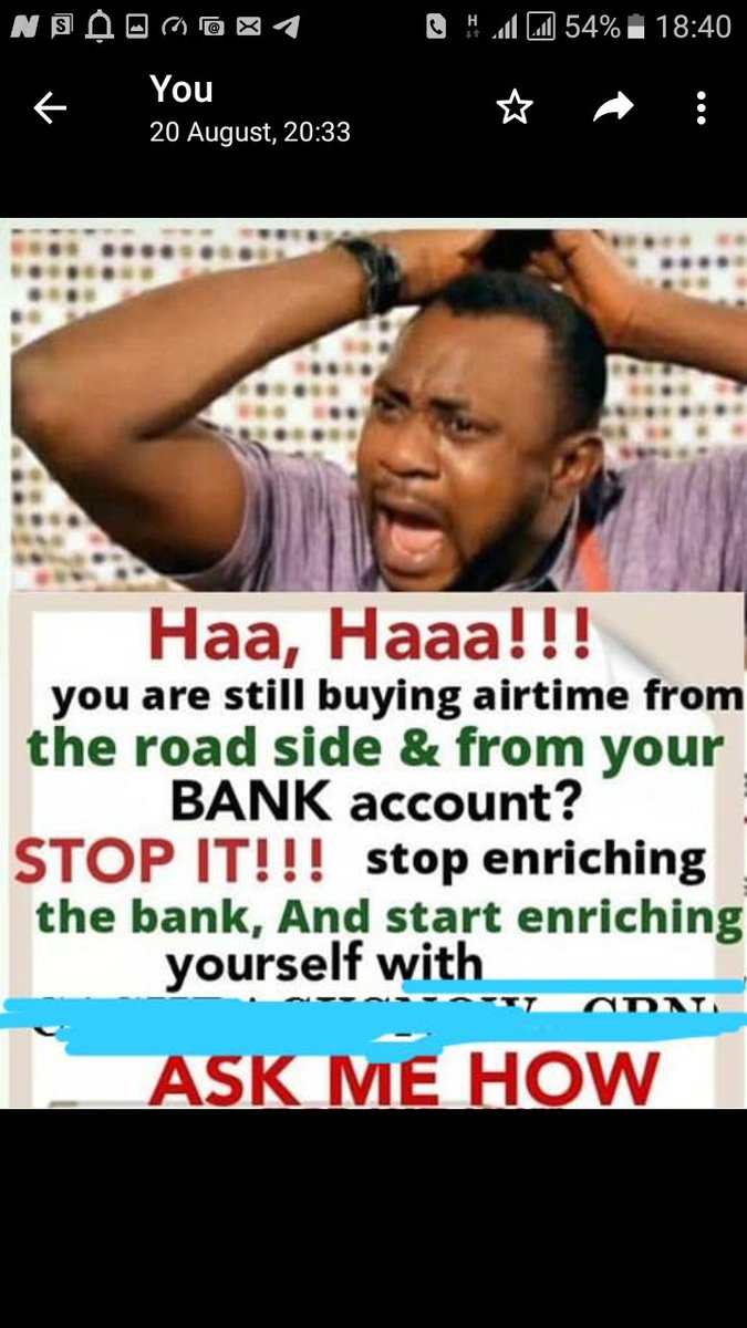 Join us today &amp;
Learn the following; 
 1. Recharge card printing
2.Generating of exam pin eg waec, neco and jamb
3, Paying of electricity bill
4, Cable TV subscription etc.
All these with just your smart phone.

Follow this link to join my WhatsApp group: chat.whatsapp.com/Iiu7e6RTTBbBks…