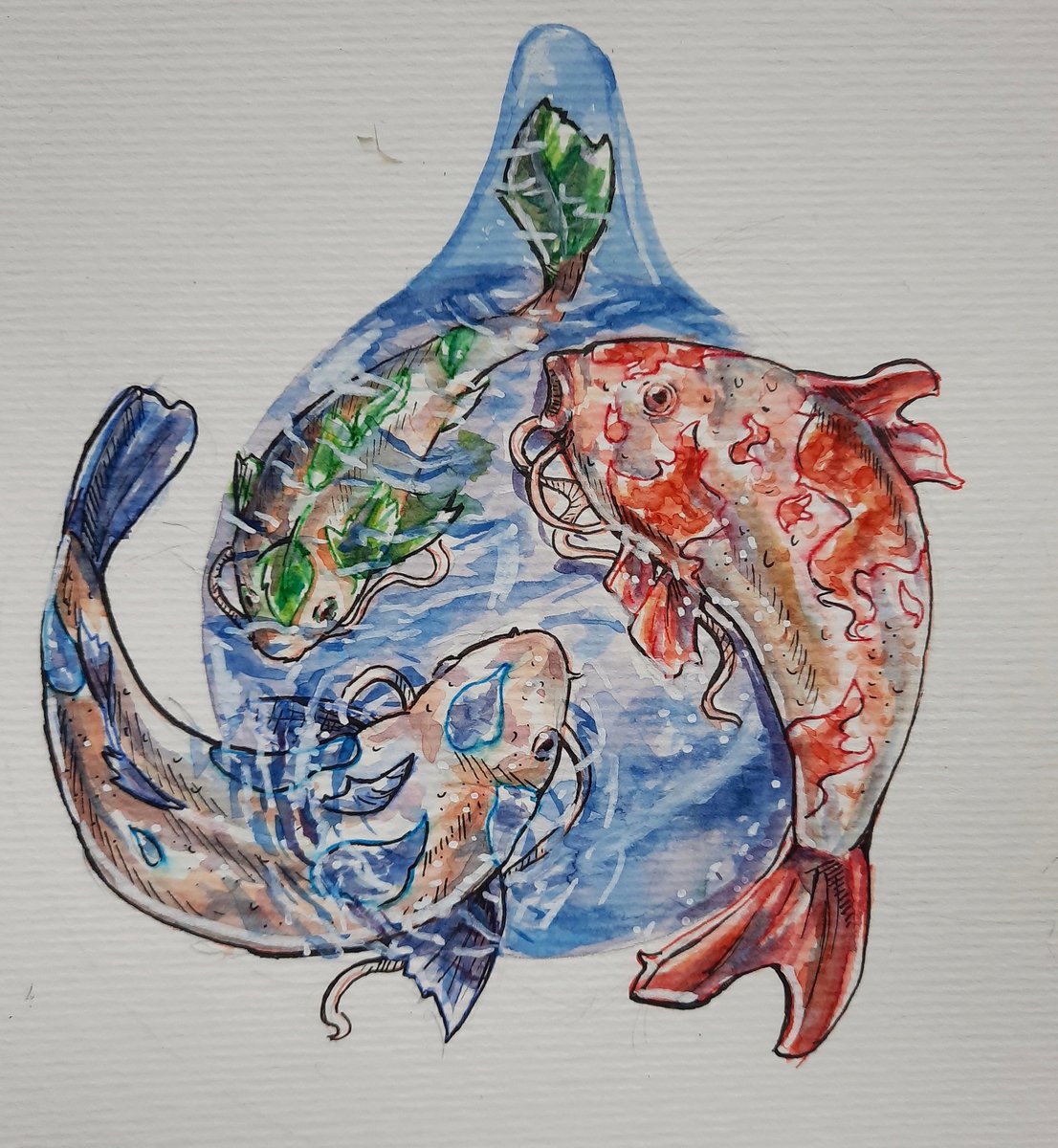 kitsuniching's tweet photo. Waw 3 super fish 🐟

#inktober #inktober2020 #art https://t.co/hZcLn1F3lq