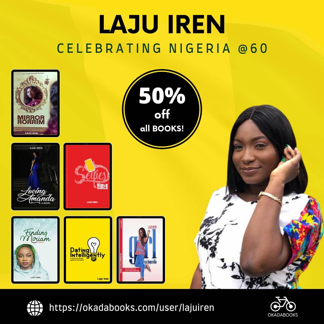 Okadabooks's tweet photo. Love. Life. Faith. Laju Iren’s books have them all. Read all six (6) captivating books by this amazing author (@lajuiren) at 50% off their regular prices. Offer valid only today. Hurry!

Visit: https://t.co/5jnGalgEZl 💛 https://t.co/wXSD6Wq461