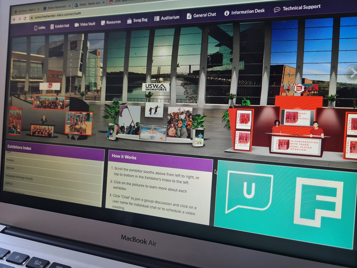 Come and join our <a href="/USWSU/">USW Students' Union</a> virtual freshers' fair and join a team, club or society!!⚽️🏈🎾🏏🏑🏐🥎🏀🏸⛳🥋 #GoingDigital <a href="/USWSport/">USW Sport</a> uswsufreshersfair.vfairs.com