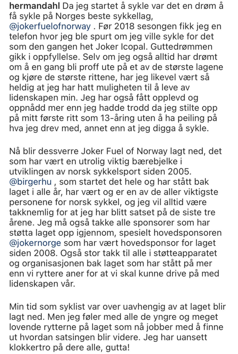 Takk til <a href="/JokerFuelNorway/">Joker Fuel of Norway</a> med <a href="/BHungerholdt/">Birger Hungerholdt</a> i spissen 🙏🏻