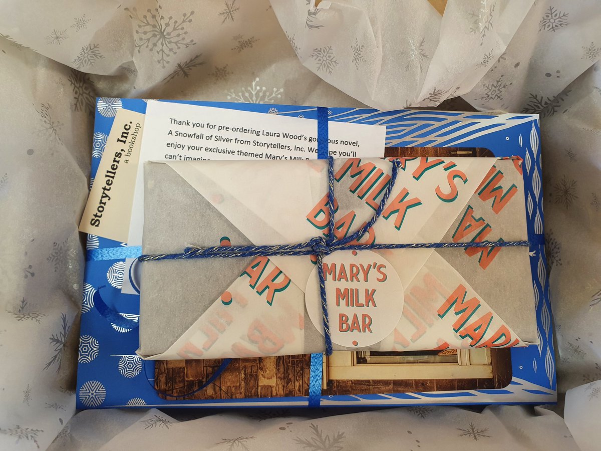 storytellersinc's tweet photo. ❄Happy publication day to @lauraclarewood #ASnowfallofSilver ❄
We are so happy to see our snowy little parcels popping up on publication day - enjoy your @marysmilkbar treat! (Remember to open them nametag side up!) https://t.co/3jiRNtRoyl