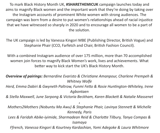 Uzivatel Jasmine Dotiwala Na Twitteru To Mark Black History Month The Sharethemicuk Campaign Launched Today To Help Magnify Black Women And The Stories They Have To Tell Just Check Out These Magnificent