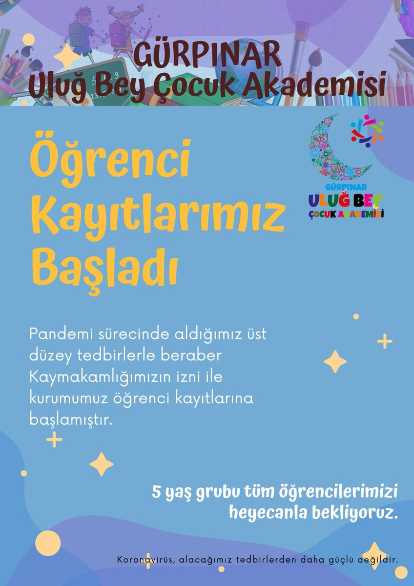 #okuldagüvendeyim
#maskemesafetemizlik 
<a href="/gur_ulugbeyakdm/">GÜRPINAR ULUĞ BEY ÇOCUK AKADEMİSİ</a> 
<a href="/Gkaymakamlik/">Gürpınar Kaymakamlığı 🇹🇷</a> 
<a href="/Fatih_Kayabasi/">Fatih Kayabaşı</a>