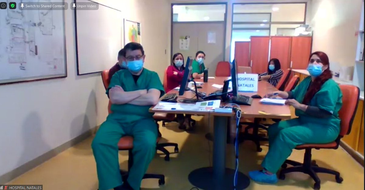 En esta reunión participa Nelson Reyes Director de @saludmagallanes el Director del HCM Ricardo Contreras, el Subdirector Médico Claudio Barria y el Jefe de UPC Dr. Christos Varnava además el Hospital de Puerto Natales <a href="/HospitalNatales/">Hospital Dr. Augusto Essmann Burgos</a> .