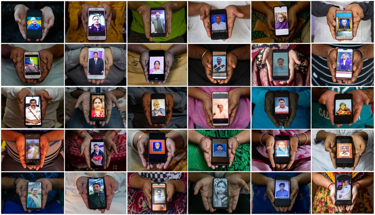 dansiddiqui's tweet photo. Thread.

Here is an attempt by @reuters photographers to give a human face to the grim figure of almost 100,000 COVID19 deaths in India. We interviewed families across the country who lost their loved ones to the pandemic. The victims were ordinary Indians from all walks of life. https://t.co/A9I3p1Pkad