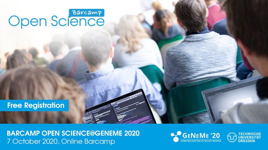 lfvopenscience's tweet photo. We have still ‘free seats’ for our Barcamp Open Science@GeNeMe 2020 👉 Join us next week and enjoy ‘ignition talks’ by @mrchristian99 and @petermurrayrust on #OpenClimateKnowledge and #OpenVirus | #oscibar #GeNeMe2020 #openscience https://t.co/6453rlJiHl https://t.co/YM4UAasU9N