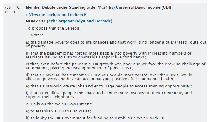 Yesterday, the campaign for a pilot to be established in Wales took a giant leap forward with our Parliament agreeing we should trial #UBI. 

Today, we all must decide on the who, what, when and where.

Tomorrow, will be #OurGenerationsNHS

#UBIWales 🏴󠁧󠁢󠁷󠁬󠁳󠁿