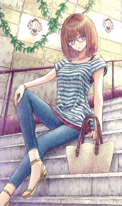 比較的最近の過去絵ですがせっかくですので
#眼鏡の日 #メガネの日 