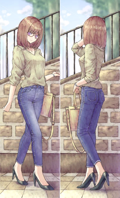 比較的最近の過去絵ですがせっかくですので
#眼鏡の日 #メガネの日 