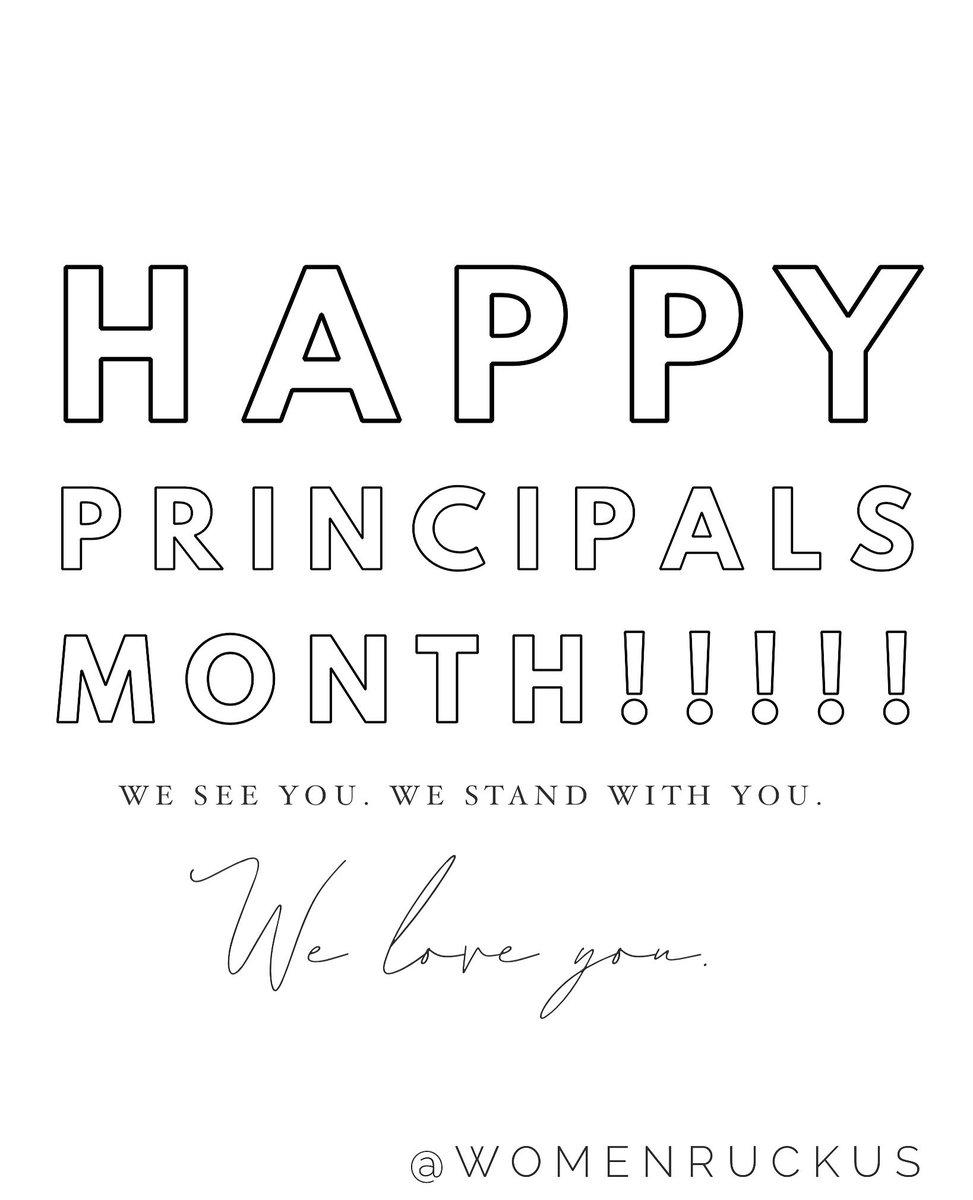 We love Principals sooooo much and understand they are working harder than ever right now! Let’s celebrate them all month long! 🖤🖤🖤
#Joufulleaders #principalsinaction #principalsmonth2020 #principal #leadership #LeaderEdChat #leadership #principalwellness