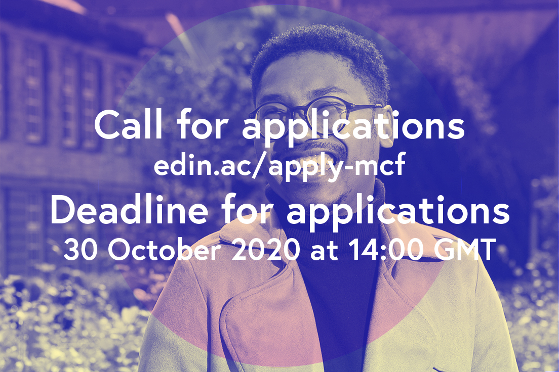 📢We’re delighted to announce the launch of our 2021 on-campus postgraduate scholarships – deadline for applications 30th October 2020 - visit edin.ac/apply-mcf for more information and to apply!