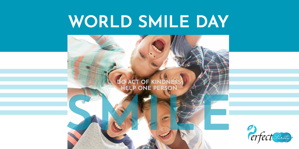 LlcPurity's tweet photo. Let us celebrate the WORLD SMILE DAY! Do act of kindness. Help one person SMILE. :)
Give a gift of SMILE today and every day.
#worldsmileday #smile #kidness #actofkindness #perfectpurity #celebratesmile https://t.co/l1mq4XAzVO