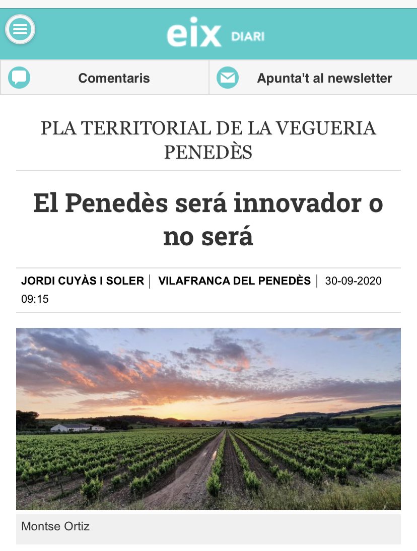 ProVPenedes's tweet photo. 🗣✅ Compartim un article del company Jordi Cuyàs parlant del futur de la nostra Vegueria.

https://t.co/Hy0qV9GWd3 #VegueriaPenedès https://t.co/Rj8yotptHI