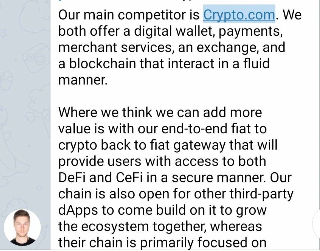  @riodefiofficial themselves identified  @cryptocom as a main competitor. They’re building a better fiat gateway, a debit card might be at the horizon too.