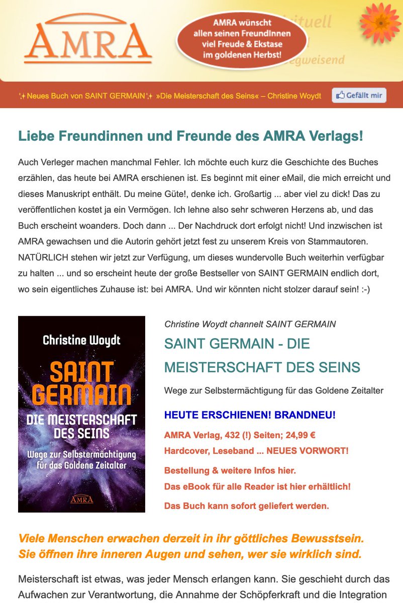 MichaelNagula's tweet photo. @MichaelNagula 💖 Das neue Buch von SAINT GERMAIN ist da! Und hier erfahrt ihr mehr darüber ... 💖 https://t.co/vNti5aQURz

💖 ALLES LIEBE, Michael 💖

#channeling #channelingkongress #channelingkongress2020 #channelmedium #medium #onlinekongress #geistigewelt @amra.verlag https://t.co/OXLPa65OkV