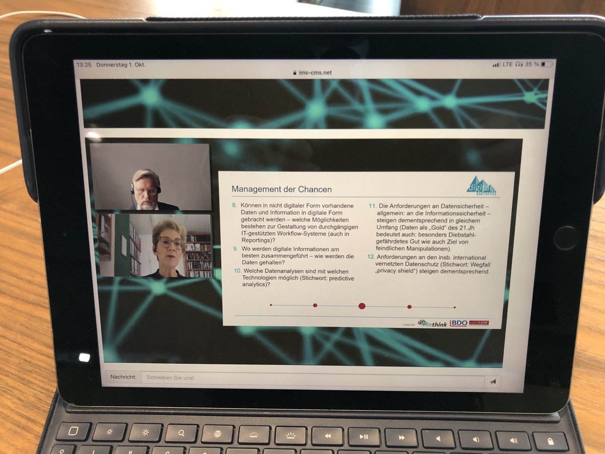 Institut Der Wirtschaftsprufer Idw Live Vom 4 Digitalsummit Andrea Bruckner Mitglied Des Vorstands o Und Christian Giera o Stellen Die Anforderungen An Den Cfo 4 0 Vor Wichtig Dabei Agiles Datenmanagement