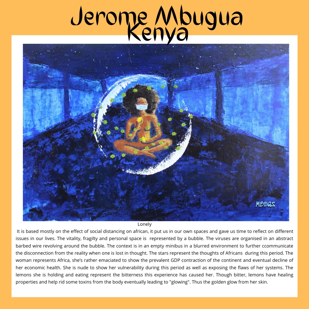 ArtsTalentAfric's tweet photo. ARTIST: JEROME MBUGUA
NATIONALITY: KENYA 🇰🇪 
CATEGORY: PAINTING

Titled Lonely. 

Like this picture and retweet  to get Jerome to the Top 3 winners. https://t.co/onY3Jz0gGY