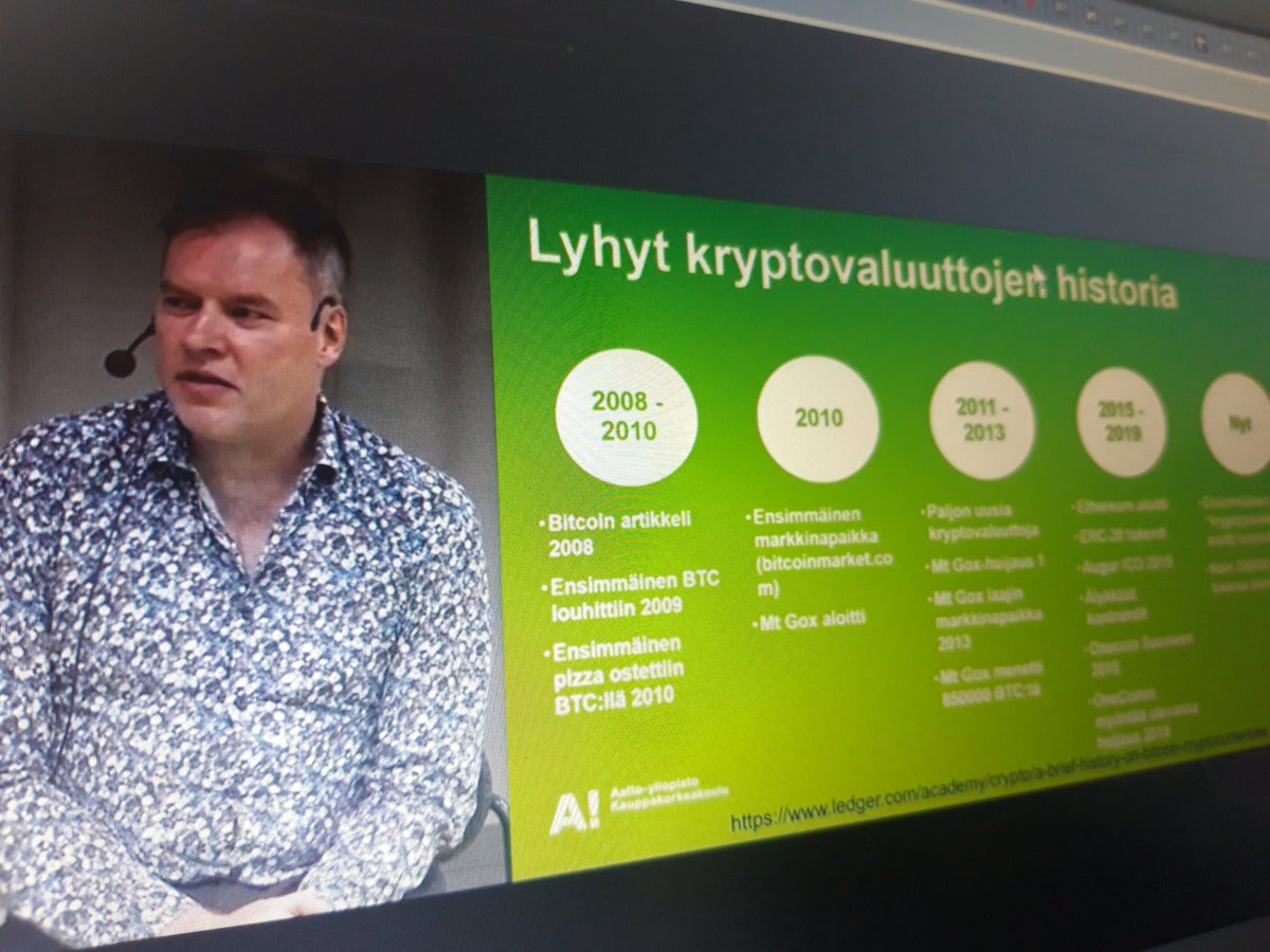 Aalto BIZ (@aaltobiz) on Twitter photo Prof. Matti Rossi: Erillisiä kryptovaluuttoja arvioidaan olevan yli 200 000. Bitcoin ja Ethereum ovat selvästi arvokkaimmat kryptovaluutat. #kryptovaluutta #bettersociety <a href="/motr3/">Matti Rossi</a> Prof. Matti Rossi: Erillisiä kryptovaluuttoja arvioidaan olevan yli 200 000. Bitcoin ja Ethereum ovat selvästi arvokkaimmat kryptovaluutat. #kryptovaluutta #bettersociety <a href="/motr3/">Matti Rossi</a>